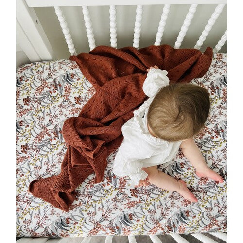 Native Garden Fitted Cot Sheet Mini & Me adoreu baby Launceston