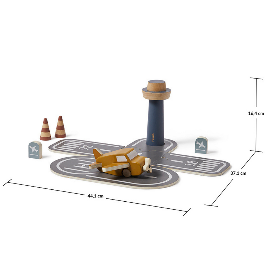 Wooden Airport Set Activity Toy by Flexa Adoreu Baby Shop launceston Tasmania Danish by Design