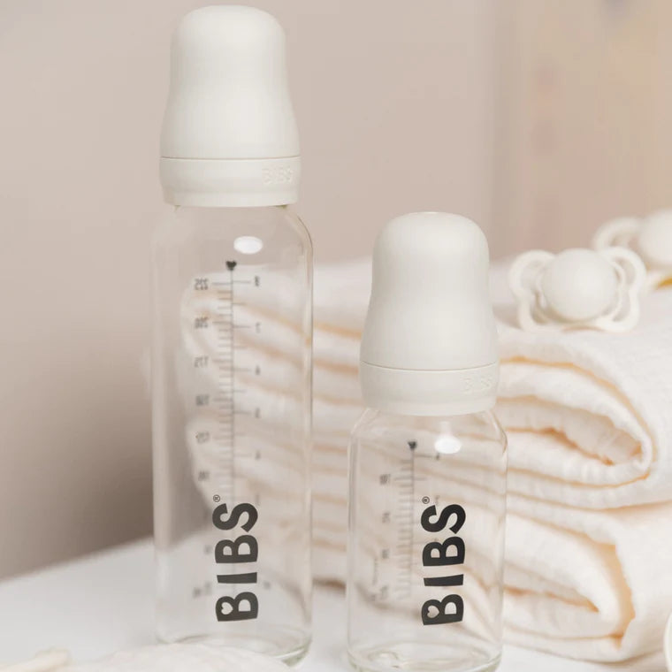 Glass Bottle Set Ivory 225ml Adoreu Baby Shop Launceston Tasmania BIBS
