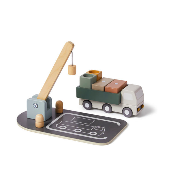 Truck and Crane Set Activity Toy by Flexa Adoreu Baby Shop Launceston Tasmania Danish by Design