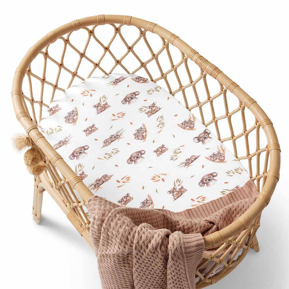 Koala Organic Baby Bassinet Sheet Change Cover Pad Adoreu Baby Shop Launceston Tasmania Snuggle Hunny