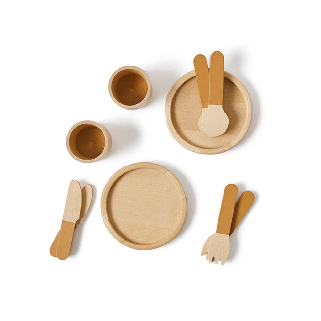 Tableware Set Mustard Activity Toy by Flexa Adoreu Baby Shop Launceston Tasmania Danish by Design