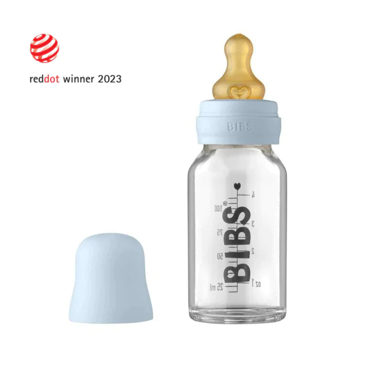 Glass Bottle Set Baby Blue 110ml Adoreu Baby Shop Launceston Tasmania BIBS