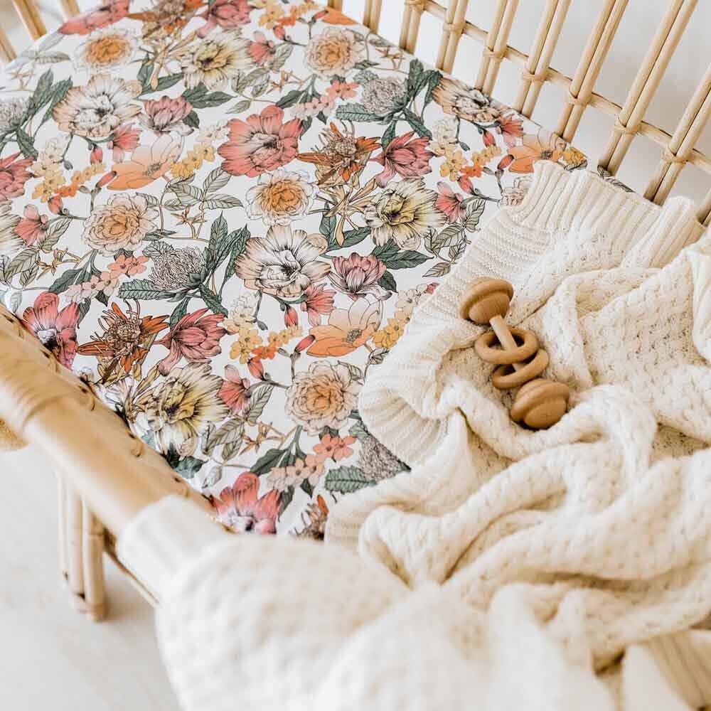 Diamond Knit Organic Cotton Baby Blanket Cream Adoreu Baby Shop Launceston Tasmania Snuggle Hunny