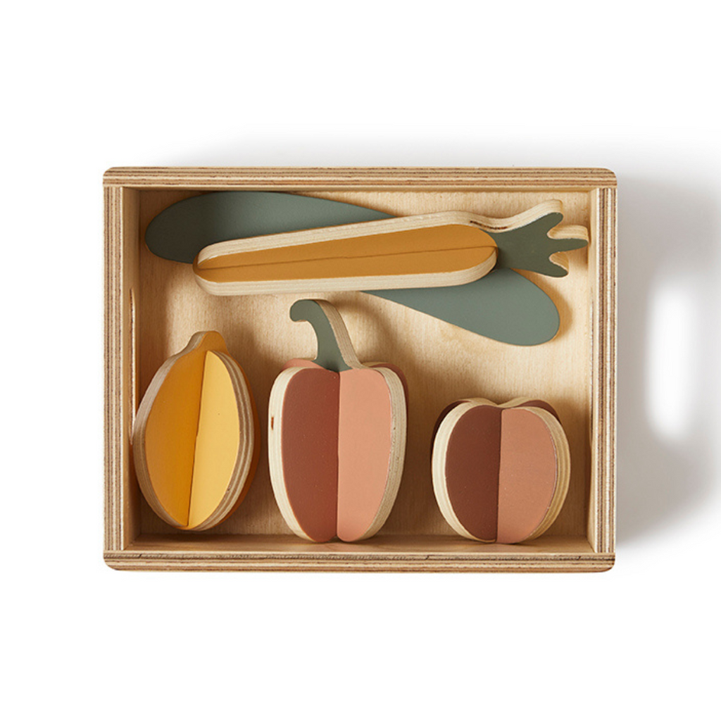 Vegetable Set activity toy by Flexa Adoreu Baby Shop Launceston Tasmania Danish By Design