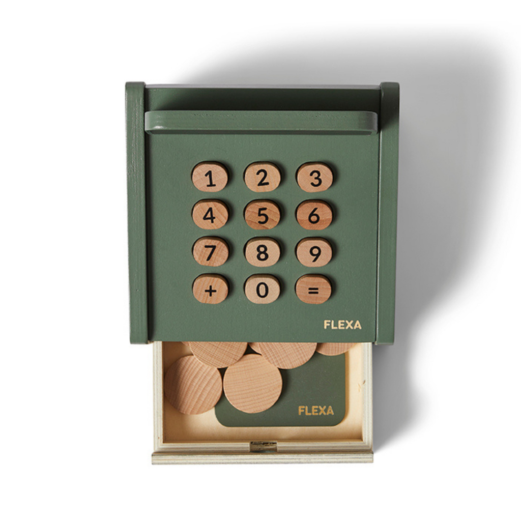 Cash Register Activity toy by Flexa Adoreu baby Shop Launceston Tasmania Danish By Design
