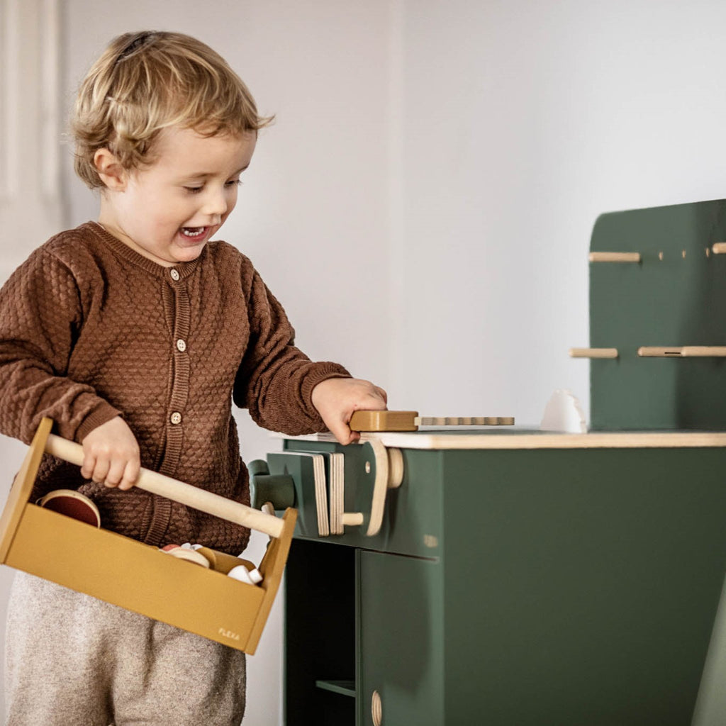 Workbench Deep Green Activity Toy by Flexa Adoreu Baby Shop Launceston Tasmania Danish By Design