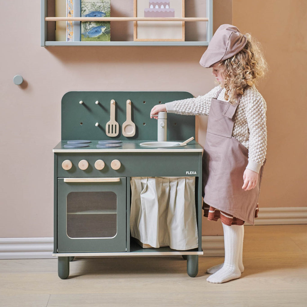 Kitchen Deep Green Activity Toy By Flexa Adoreu Baby Shop Launceston Tasmania Danish By Design