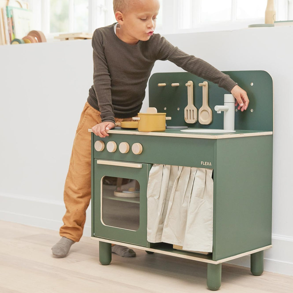 Kitchen Deep Green Activity Toy By Flexa Adoreu Baby Shop Launceston Tasmania Danish By Design