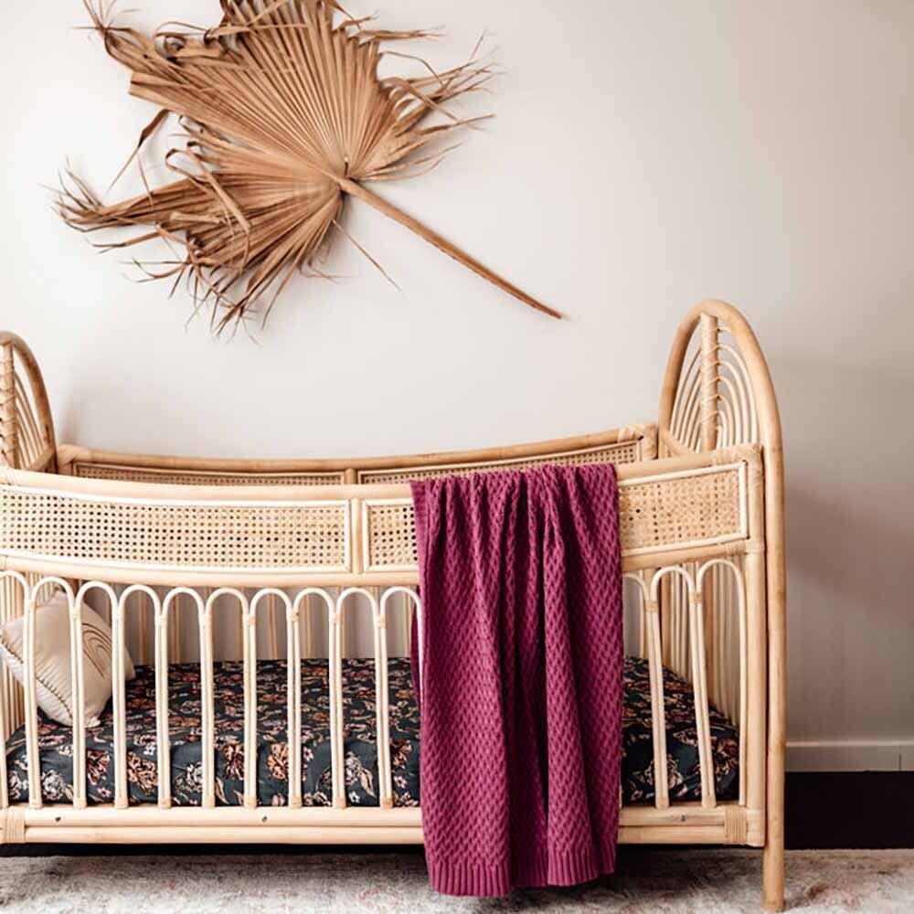 Diamond Knit Organic Cotton Baby Blanket Mauve Adoreu Baby Shop Launceston Tasmania Snuggle Hunny