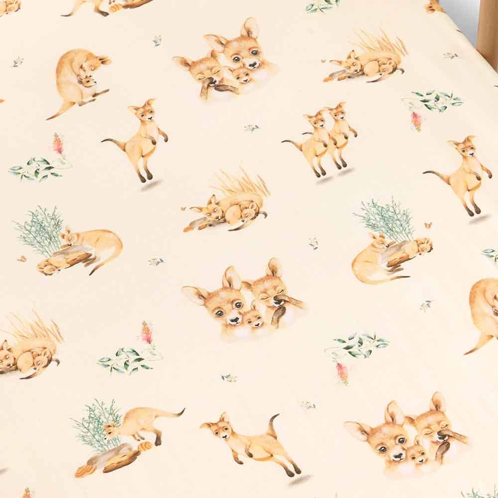 Kanga Organic Baby Fitted Cot Sheet Adoreu Baby Shop Launceston Tasmania Snuggle Hunny