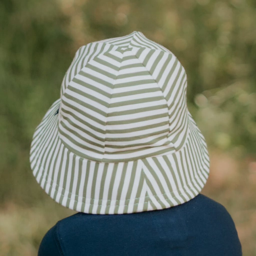 Toddler Bucket Sun Hat Khaki Stripe Adoreu Baby Shop Launceston Tasmania Bedhead Hats