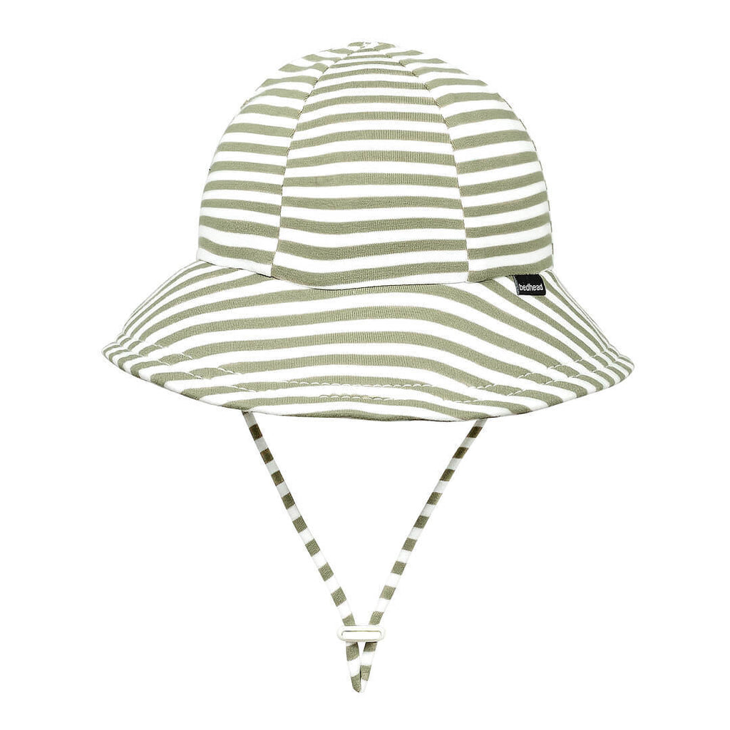 Toddler Bucket Sun Hat Khaki Stripe Adoreu Baby Shop Launceston Tasmania Bedhead Hats