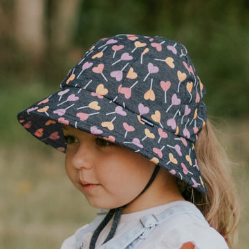 Ponytail Bucket Sun Hat with Strap Lollypop Adoreu baby Shop Launceston Tasmania Bedhead Hats