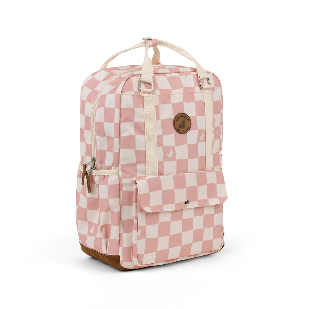 Knapsack | Pink Check | Crywolf – adoreu baby, Babyland & Stork Talk