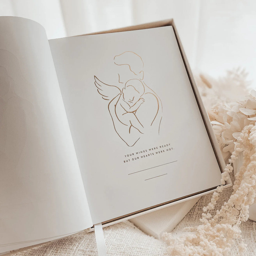 Forever in our hearts angel baby, memorial Book keepsake Adoreu Baby Shop Launceston Tasmania