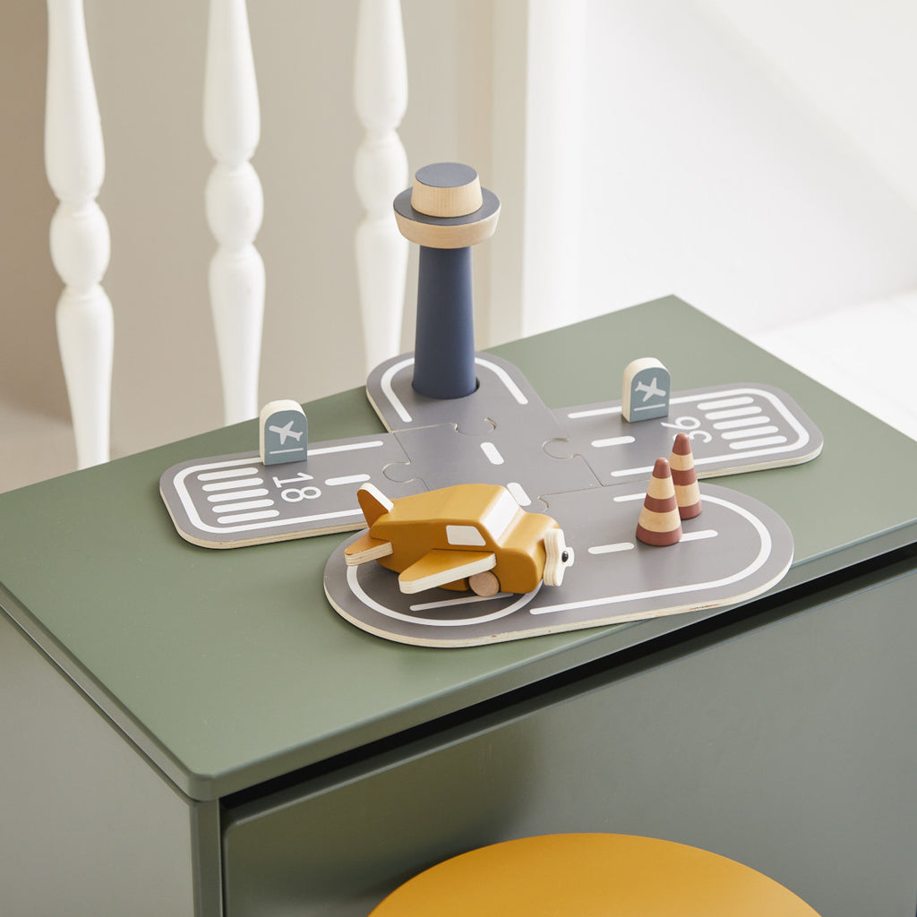 Wooden Airport Set Activity Toy by Flexa Adoreu Baby Shop launceston Tasmania Danish by Design