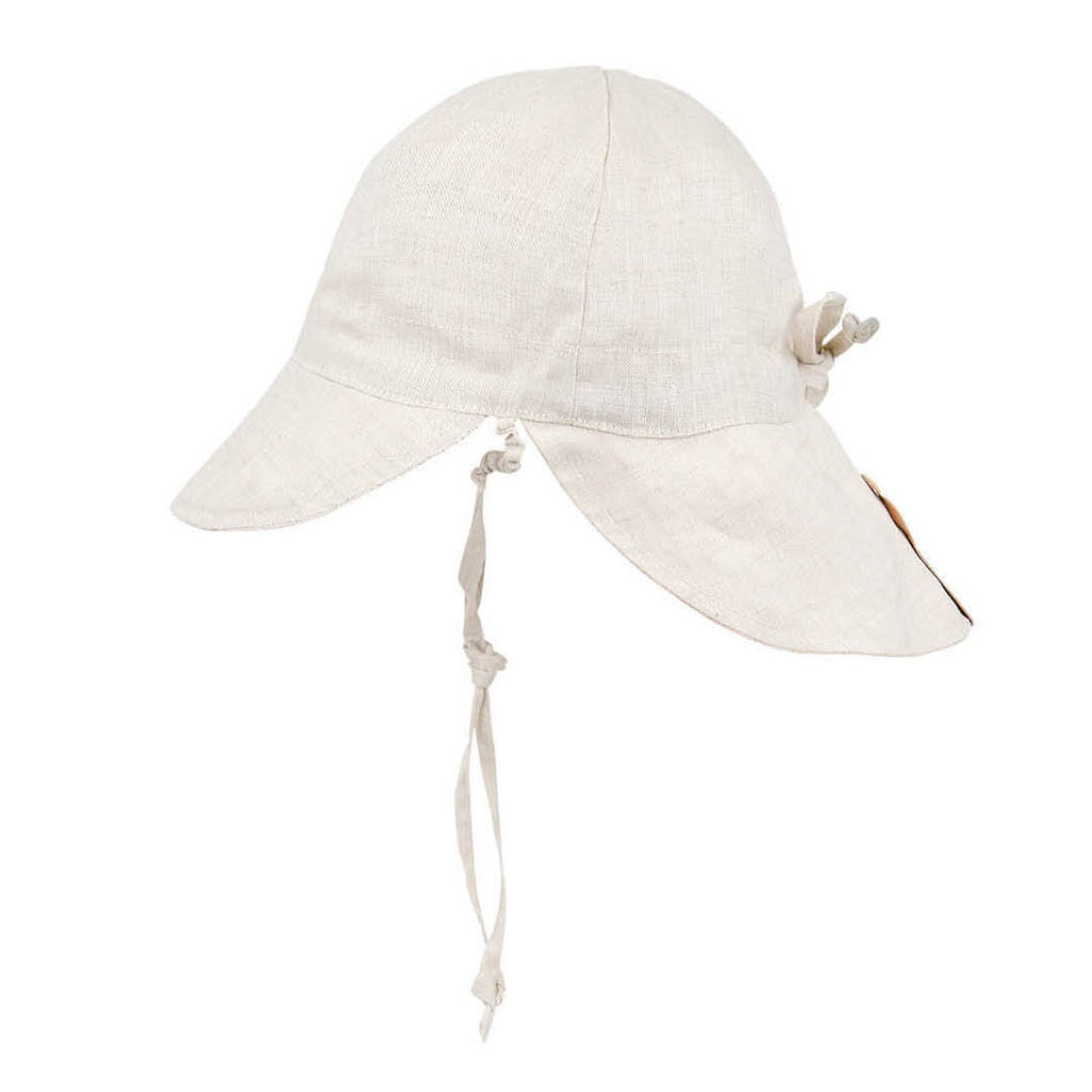 Roamer Baby Revesible Teddy Flap Sun Hat Rosa/Flax Adoreu Baby Shop Launceston Tasmania Bedhead Hats