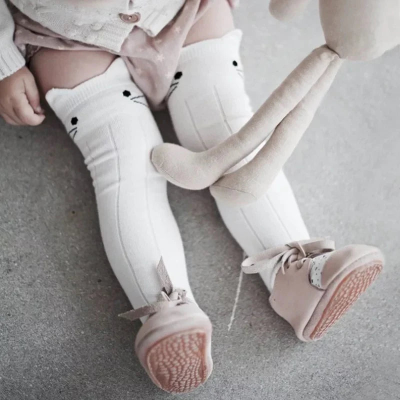 Knee High Kitten Sox White Adoreu Baby Shop Launceston Tasmania Sole Sox