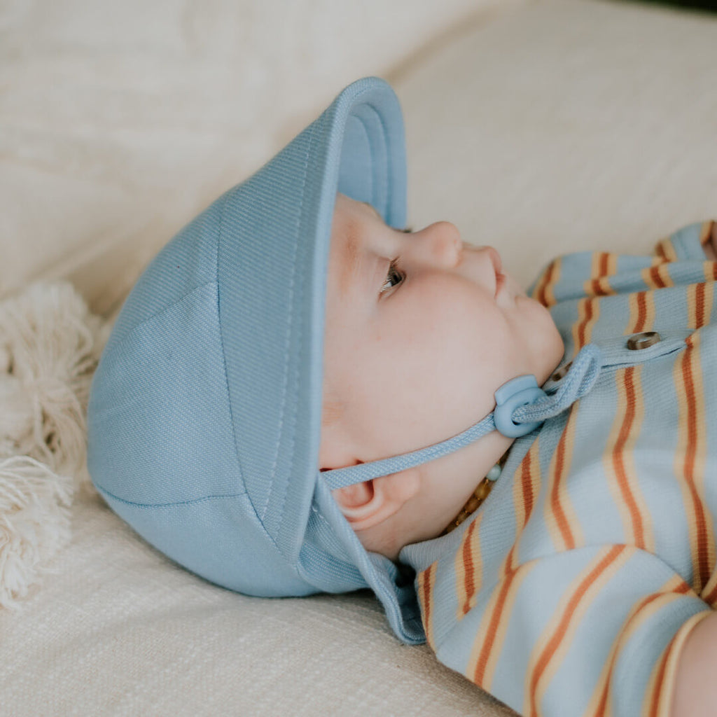 Legionnaire Hat with Strap Chambray Adoreu Baby Shop Launceston Tasmania Bedhead Hats