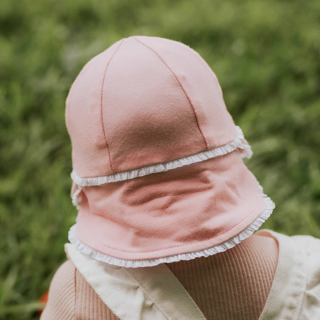 Legionnaire Hat with Ruffle Trim Blush Adoreu Baby Shop Launceston Tasmania Bedhead Hats