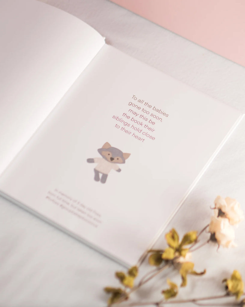 My Sibling above angel baby memorial book Adoreu Baby shop Launceston Tasmania