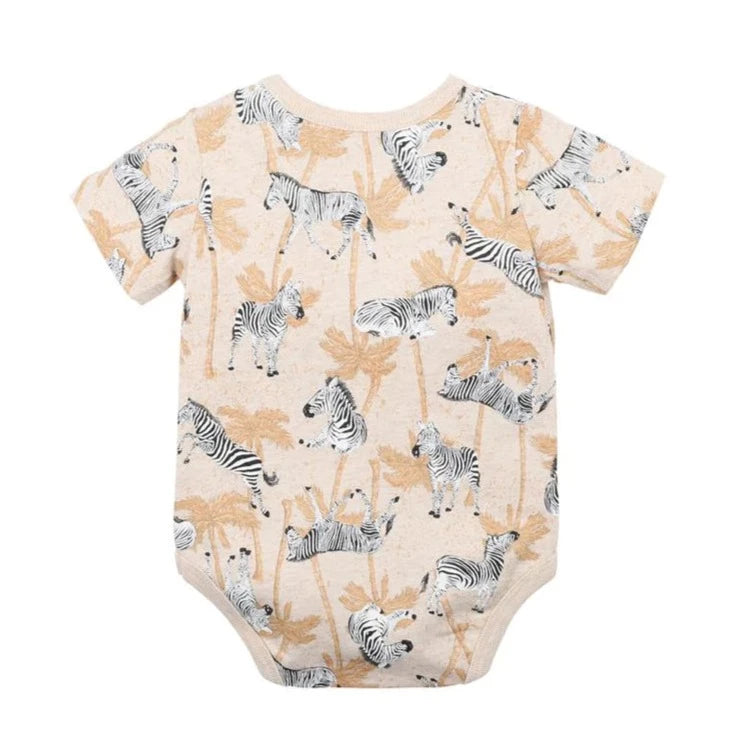 Zebra Print Body suit Fox and Finch Adoreu Baby Shop Launceston Tasmania
