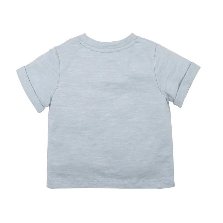 Zebra Party Tee Soft Blue Fox and Finch Adoreu Baby Shop Launceston Tasmania