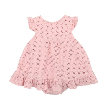 Peggy Embroidery Overlay Dress Shell Pink Fox and Finch Adoreu Baby Shop Launceston Tasmania Minihaha