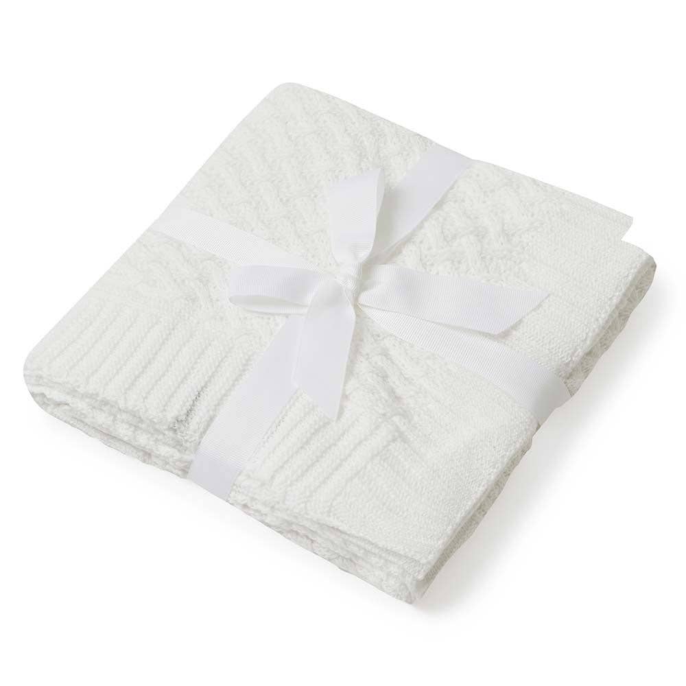 Diamon Knit Organic Cotton Baby Blanket White Adoreu Baby Launceston Tasmania Snuggle Hunny