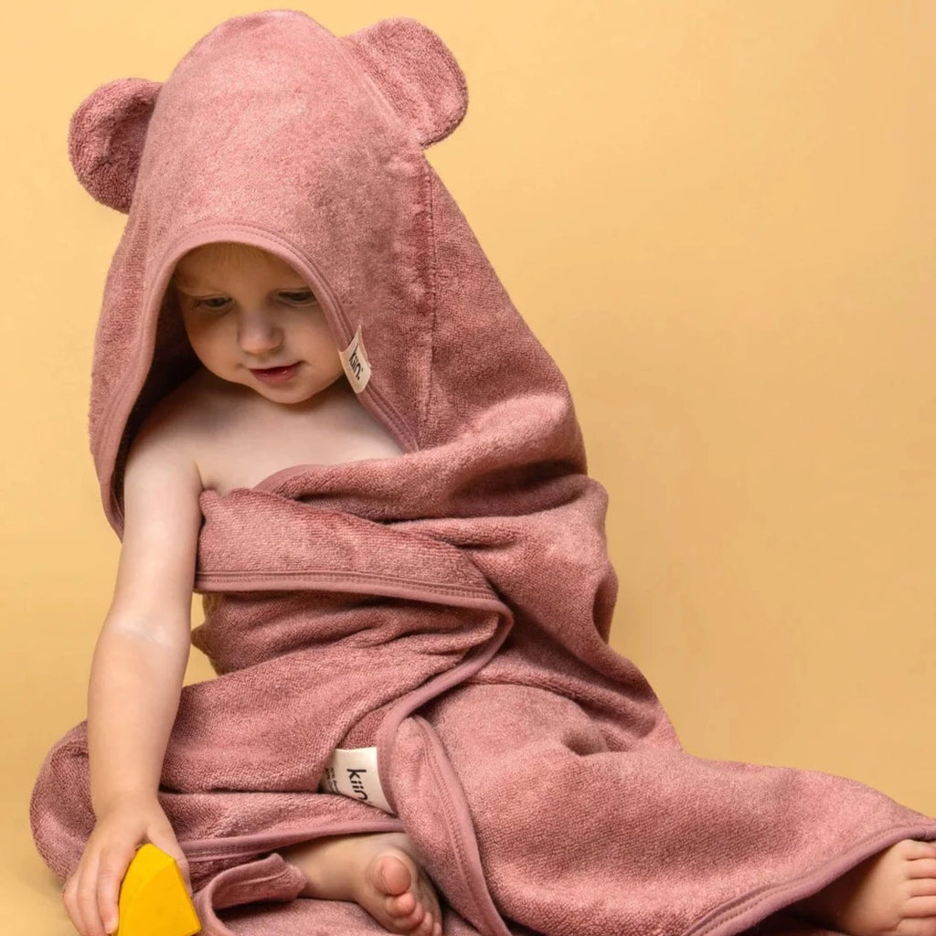 Hooded Bamboo Towel Ivory Kiin Baby Adoreu baby Shop Launceston Tasmania