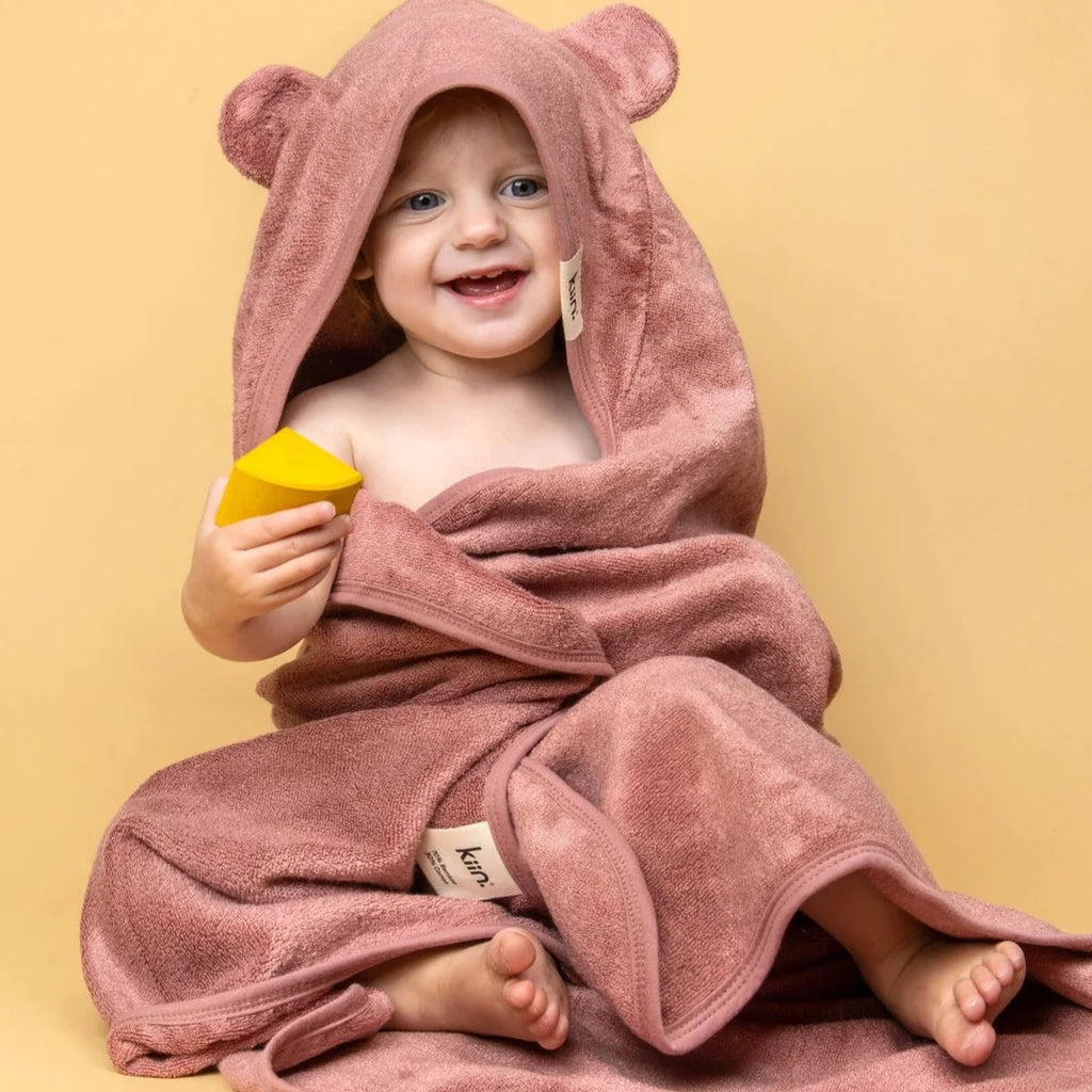 Hooded Bamboo Towel Ivory Kiin Baby Adoreu baby Shop Launceston Tasmania
