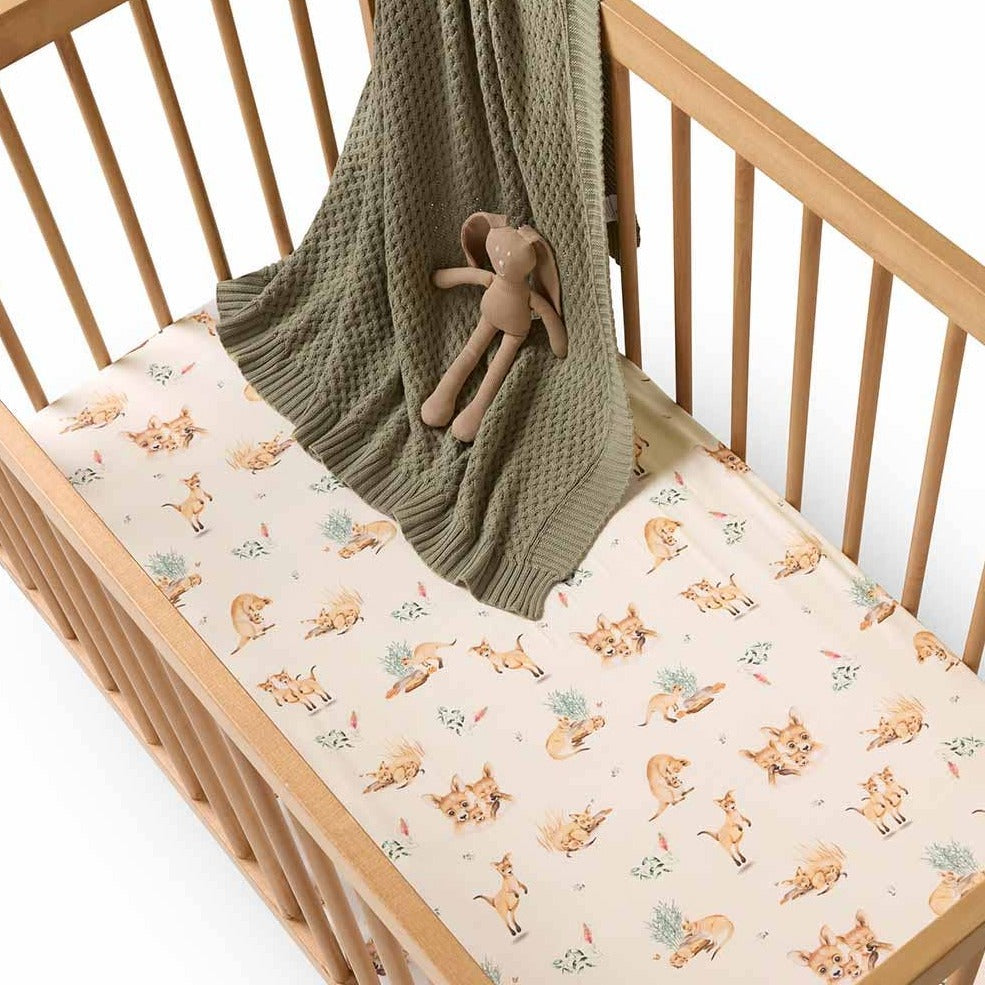Kanga Organic Baby Fitted Cot Sheet Adoreu Baby Shop Launceston Tasmania Snuggle Hunny