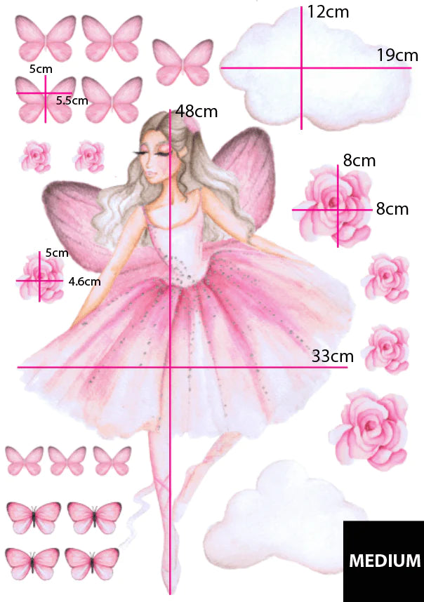 Ballerina Fairy removable wall art launceston baby shop adoreu baby tasmania