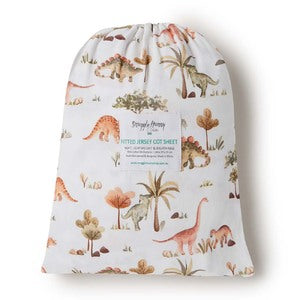 Fitted Cot Sheet Dino Adoreu Baby Shop Launceston Snuggle Hunny