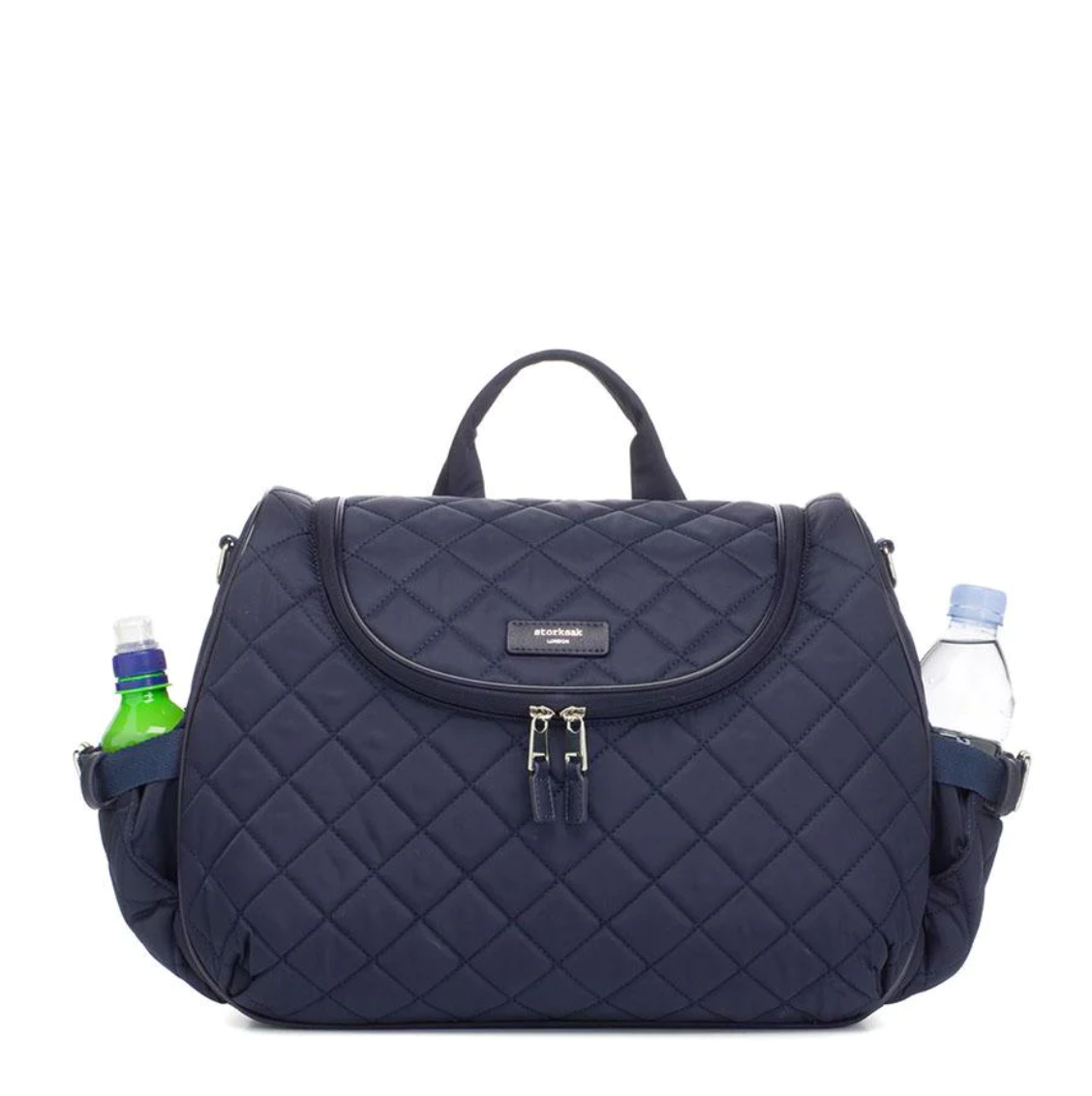 Storksak Poppy Quilt Navy Nappy Bag Set Storksak adoreu baby Launceston
