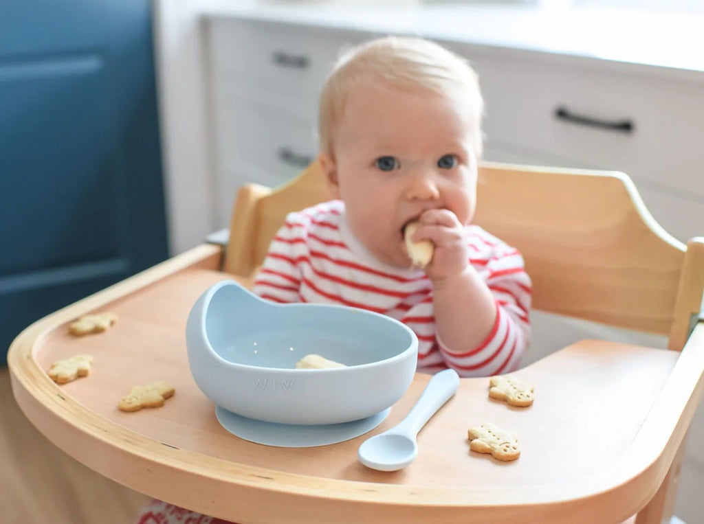 Wild Silicone Baby Bowl & Spoon Set Duck Egg Adoreu Baby Shop Launceston Tasmania Wild Indiana