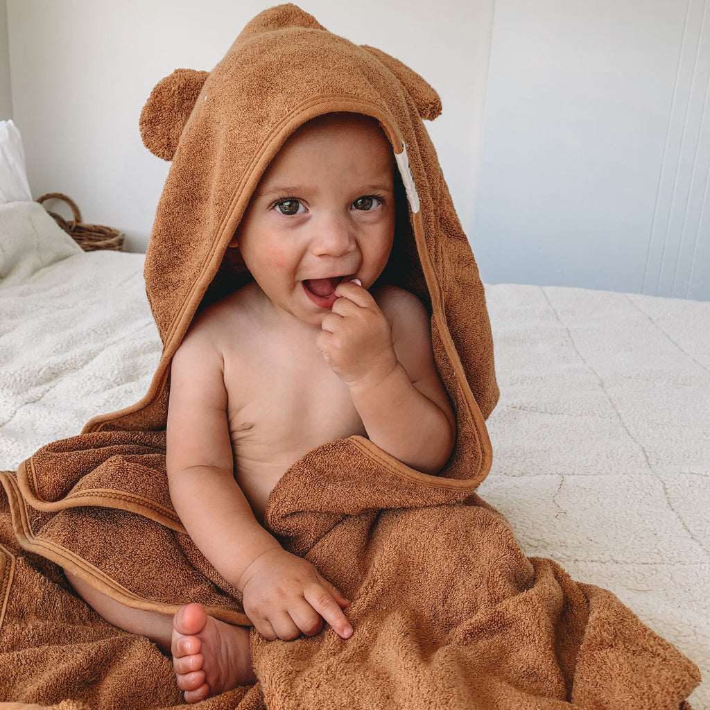Hooded Bamboo Towel Oat Kiin Baby Adoreu Baby Shop Launceston Tasmania