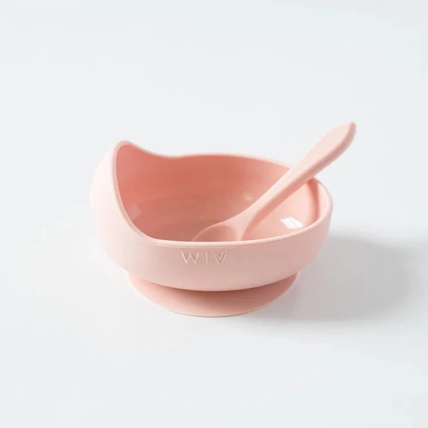 Wild Silicone Baby Bowl & Spoon Set Blush Adoreu Baby Shop Launceston Tasmania Wild Indiana