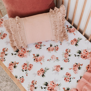 Fitted Cot Sheet Rosebud Adoreu Baby Shop Launceston Snuggle Hunny